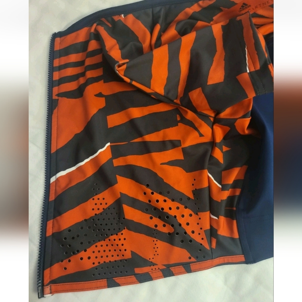 Adidas by Stella McCartney‎ Zebra Print Front Zip CLIMALITE Active-Wear Top Sz S - Picture 6 of 9